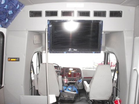 44 Passenger Bus - Front Flat Screen View